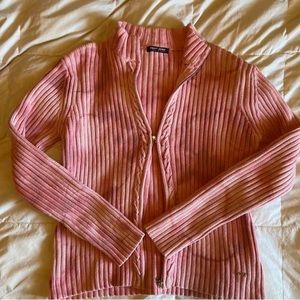 one of a kind tie dye pink cardigan —size small